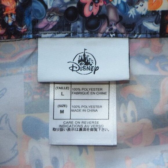 Disney Mickey Mouse & Friends Mosaic Tile Button Up Short Sleeve Shirt Men's M - Picture 3 of 5